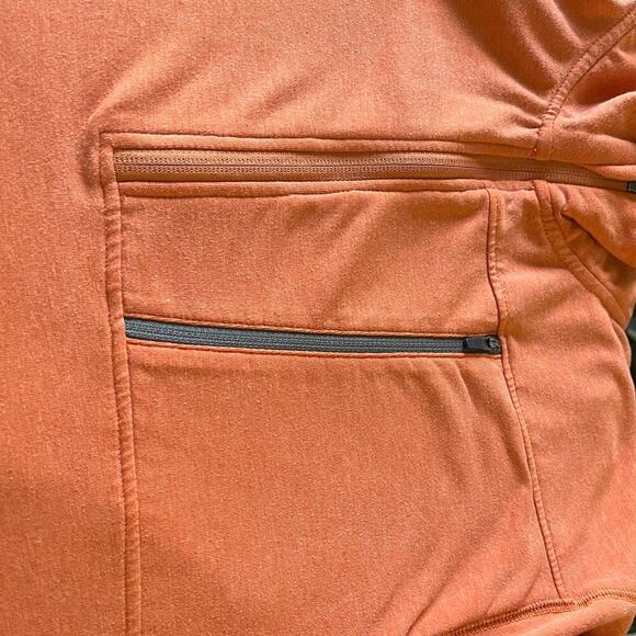 Basin + Range Quarter Zip Pullover Top Men's Medium Orange Outdoor - Picture 7 of 10